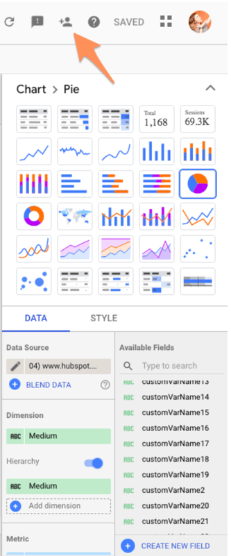 google data studio tips: share